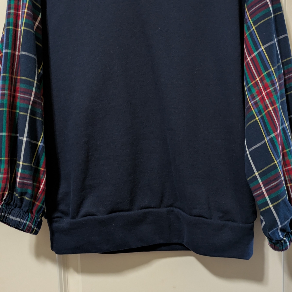 Blue and Red Crewneck Sweater